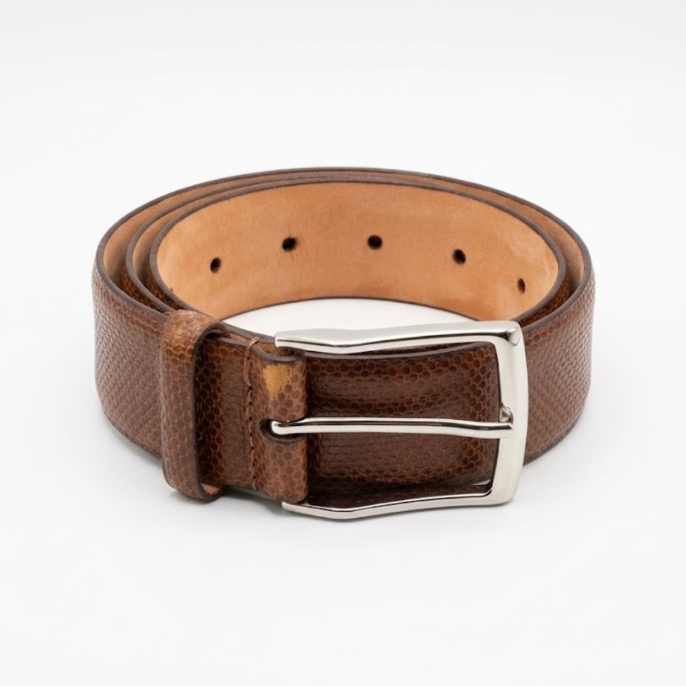 Fullum & Holt Brown Textured Leather Belt size 75 made in Canada